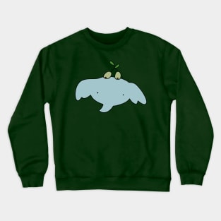 Olive Elephant Face Crewneck Sweatshirt